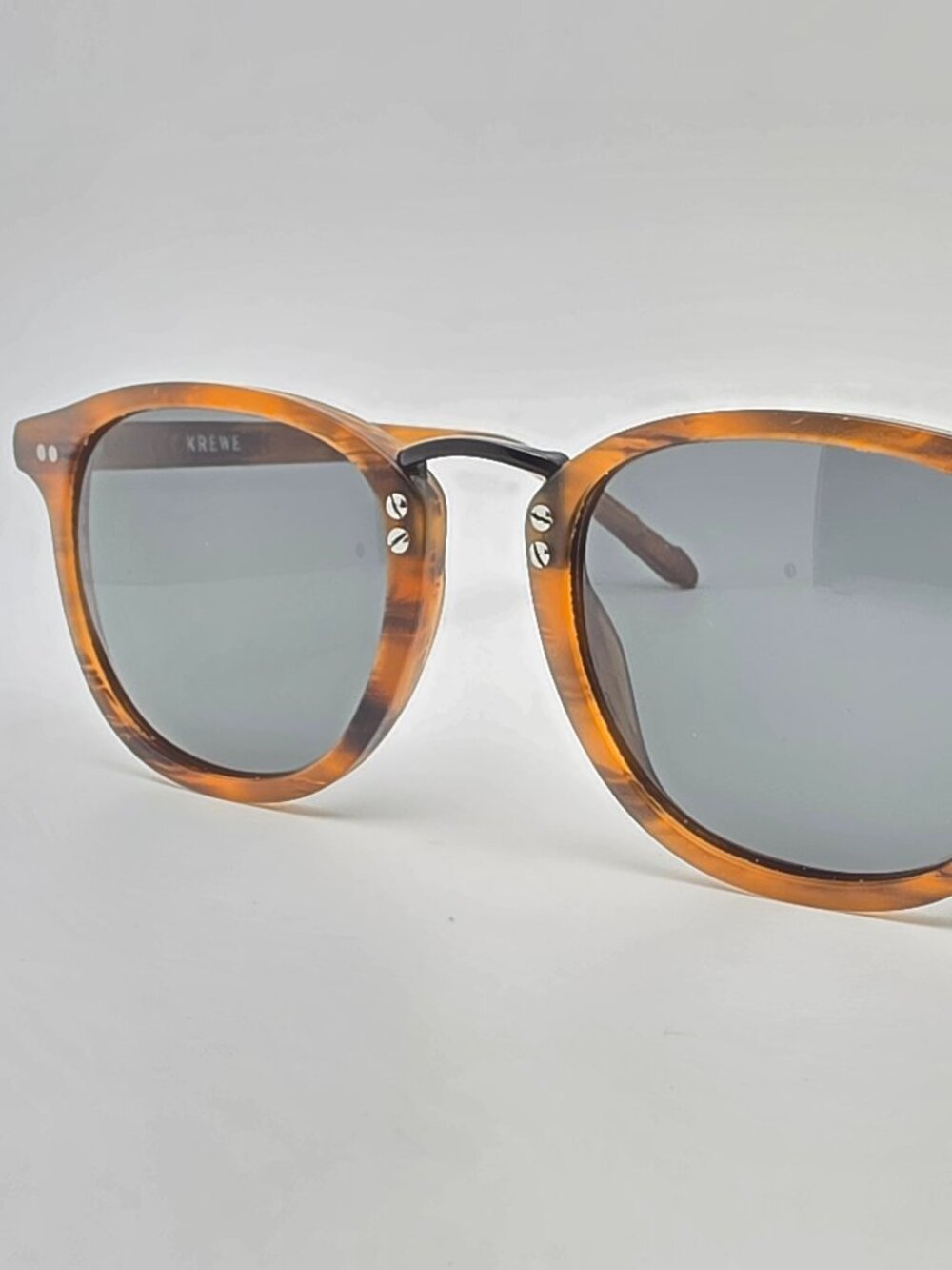 Krewe Franklin Matte Cypress Frame Polarized Green Lens Sunglasses 49-21-138